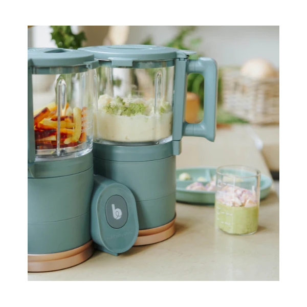 Babymoov - Robot multifunctional Nutribaby Glass 4 in 1 din sticla si otel inoxidabil