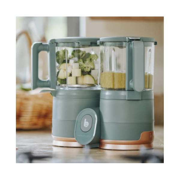 Babymoov - Robot multifunctional Nutribaby Glass 4 in 1 din sticla si otel inoxidabil