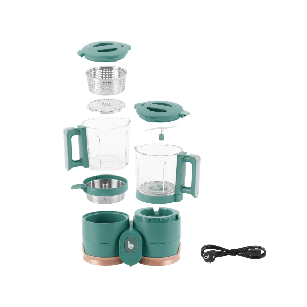 Babymoov - Robot multifunctional Nutribaby Glass 4 in 1 din sticla si otel inoxidabil