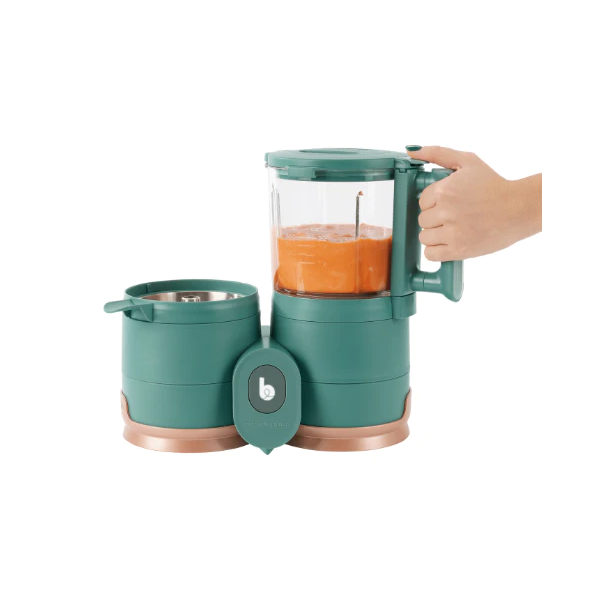 Babymoov - Robot multifunctional Nutribaby Glass 4 in 1 din sticla si otel inoxidabil