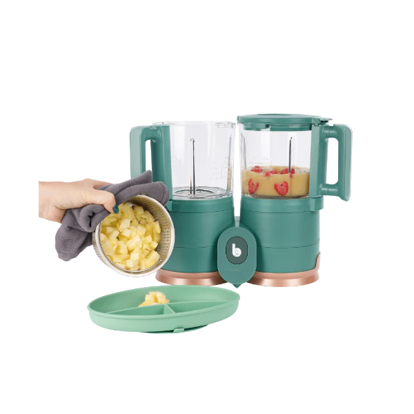 Babymoov - Robot multifunctional Nutribaby Glass 4 in 1 din sticla si otel inoxidabil